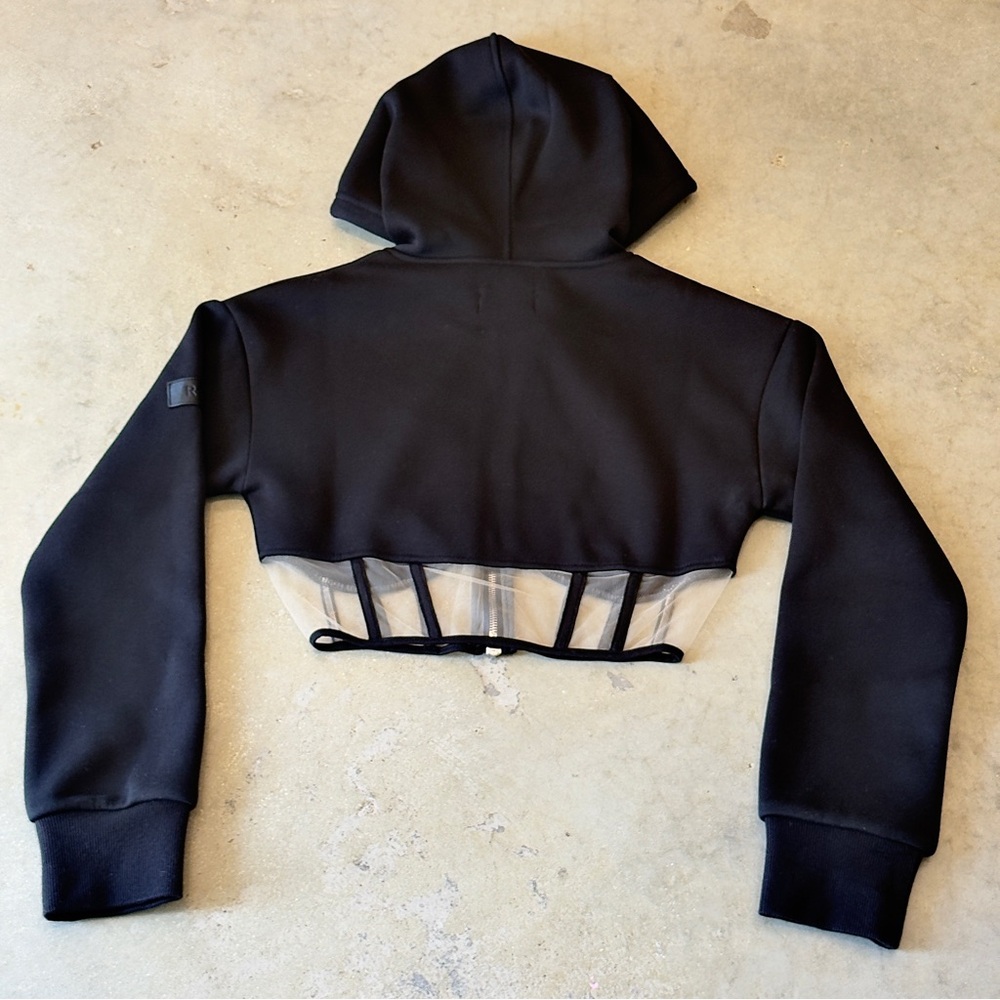 NWT RtA Nora zip-up Corset Hoodie Jacket Sz XSmall - Picture 6 of 16